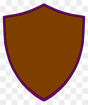 Shield-tan Clip Art At Clker - Shield Logo Brown Png