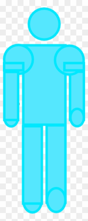 Blue Stick Figure Clip Art - Blue Man Stick Figure