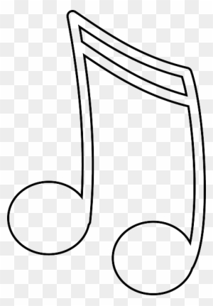 Music, Two, Note, Outline, Recreation, Double, Musical - Music Notes Clip Art