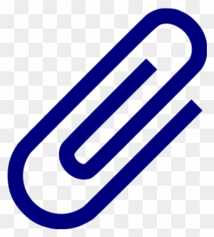 Navy Blue Paper Clip 2 Icon - File Attachment Icon Png