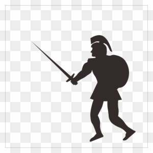 Soldier Gladius Sword Roman Army Clip Art - Roman Soldier Silhouette Png
