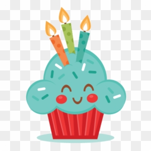Cute Birthday Cupcake Svg Scrapbook Cut File Cute Clipart - Cute Birthday Clipart