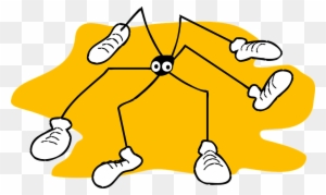 Spider, Yellow, Background, Long, Legs, Arachnid - Daddy Long Legs Cartoon