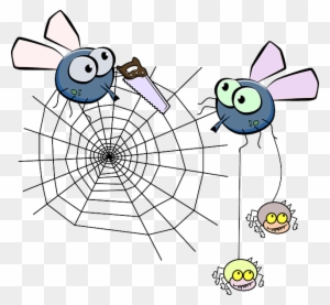 Mosquito, Spider, Insect, Spiderweb, Saw - Spider Web Clip Art