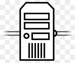 Network Outline Clip Art - Server Network Clipart Icon Png