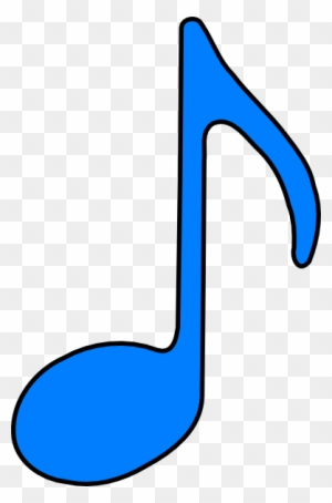 Eighth Note Blue Clip Art - Blue Music Note Clipart