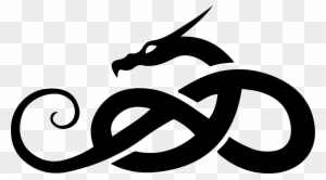 Chinese Dragon Celtic Knot Clip Art - Dragon Tribal