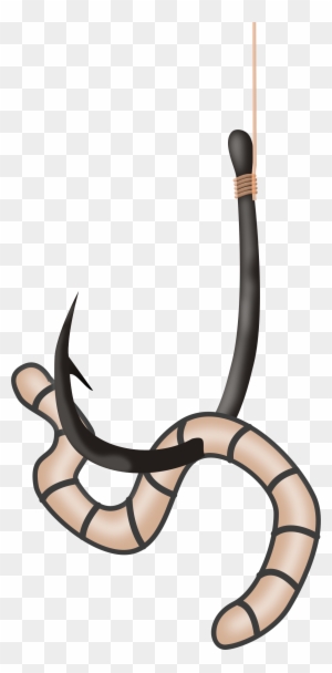 Bait - Worm On Hook Clipart - Free Transparent PNG Clipart Images Download