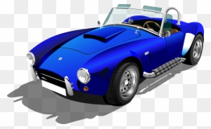 Blue Shelby Cobra - Sports Car Clip Art