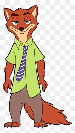Sloth Clipart Zootopia - Nick Wilde Coloring Page
