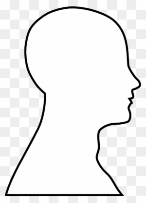 Human Head Outline Template - White Head Outline