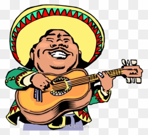 Cartoon Mexican Musician Royalty Free Vector Clip Art - Happy Cinco De Mayo Funny Gif