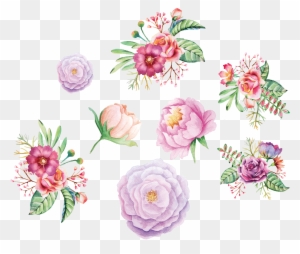 Watercolor Painting Flower Floral Design - Акварельные Цветы Для Фотошопа