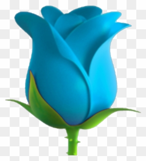Emojisticker Emoji Blueemoji Blue Rose Flower Bluerose - Rose Emoji
