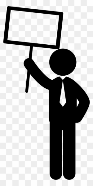 Man Holding Blank Billboard Comments - Strike Icon - Free Transparent ...