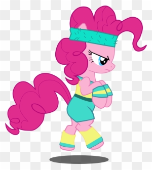 Echoes111, Bipedal, Clothes, Exercise, Headband, Leg - My Little Pony Pinkie Pie Training
