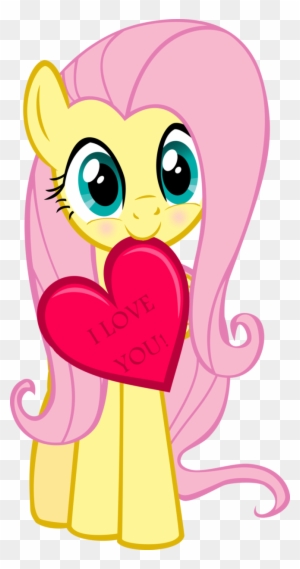 I Love You Fluttershy Rainbow Dash Applejack Rarity - My Little Pony Fluttershy
