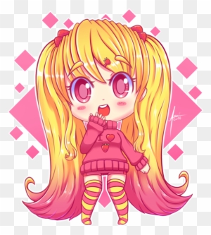 Lola By Amaitsuno Anime Girl With Blonde Hair Chibi Free Transparent Png Clipart Images Download - blonde haired anime girl roblox