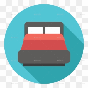 Bed, Bedroom, Furniture, Motel, Room, Single Icon - Bed Flat Icon Png