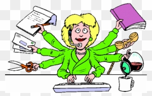 Busy Secretary Clipart - Secretary Clip Art