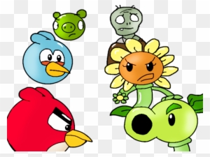 Plants And Zombies Vs Angry Birds By Couragefreddy45 - Angry Birds Zoimbes