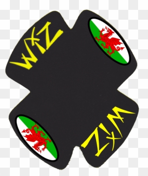 Wiz Graffix Welsh Flag Knee Slider Backings - Wiz Standard Knee Slider Black (pair)