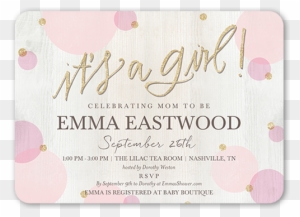 Newborn Confetti Girl Baby Shower Invitation - Calligraphy Newborn Confetti Girl Baby Shower Invitation - Calligraphy