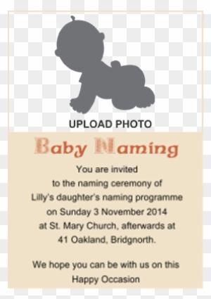 Baby Shower Invitation Girl Elegant Naming Ceremony - Baby Shower Invitation  Girl Elegant Naming Ceremony - Free Transparent PNG Clipart Images Download