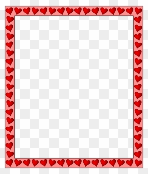 Free Pink Heart Border Clip Art - Hearts Square Frame Png