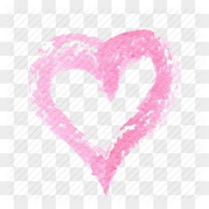 Drawn Hearts Pink - Watercolor Painting - Free Transparent PNG Clipart ...