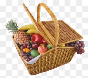 Picnic Basket Clipart Fruit Basket - Picnic Basket With Food