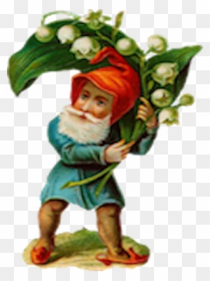 Assist The Mad Gnome In The Strawberry Patch As He - Vintage Gnome Clip Art