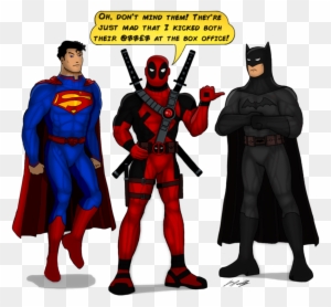 Batman Vs Supermanand Deadpool By Algahiem3 Super Man Vs Deadpool Free Transparent Png Clipart Images Download