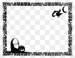 Halloween Frame Clipart - Halloween Border Black And White Png