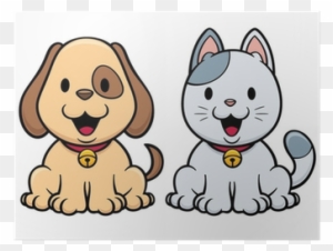 Vector Illustration Of Cartoon Cat And Dog Poster • - Your Field Guide To Becoming A Pet Blogger
