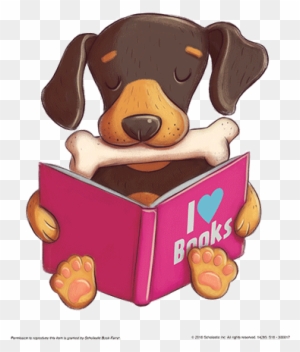 Dog With Bone Reading An I Heart Books Book - Paws For Books Book Fair