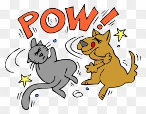 Show Clipart Animals Cartoons A G Dogs Fighting Over - Cat And Dog Fighting Cartoon