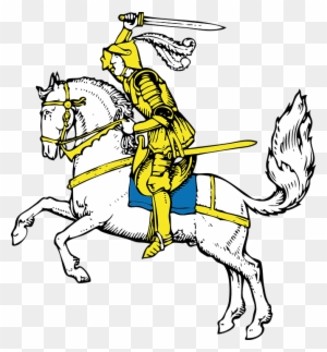 Knight Medieval Warrior - Warrior On Horse Clipart