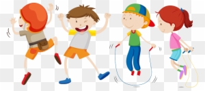 Royalty-free Stock Photography Clip Art - Kids Playing Jump Rope Free Clipart
