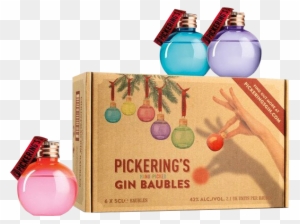 6 Pickerings Festive Gin Baubles [6 X 5cl] - Pickering's Gin Christmas Baubles Gin