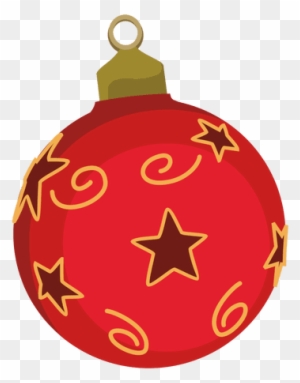 Red Christmas Bauble Cartoon Transparent Png - Christmas Bauble Cartoon