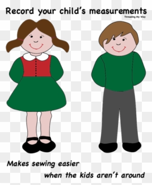 Measurement Chart Template - Clip Art Boy And Girl