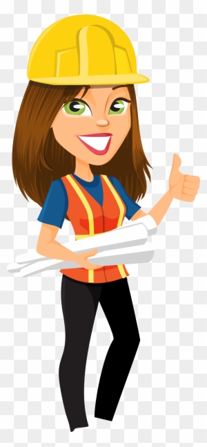Women In Engineering Clip Art - Female Construction Worker Cartoon - Free  Transparent PNG Clipart Images Download