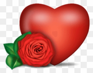 Romance Clipart Double Heart - Lovely Rose And Heart