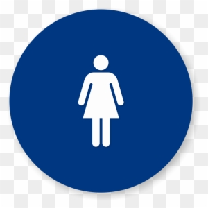 Women - Womens Bathroom Sign Circle