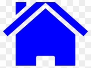 Simple Home Cliparts - Blue House Icon Vector