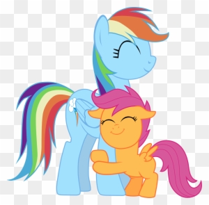 My Little Pony Scootaloo And Rainbow Dash Kiss - Rainbow Dash And Her Sister  - Free Transparent PNG Clipart Images Download