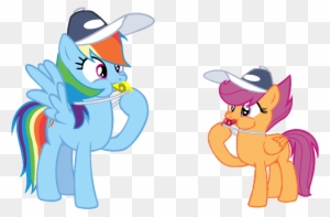 Rainbow Dash Scootaloo Pony Cartoon Mammal Vertebrate - Rainbow Dash And Scootaloo From My Little Pony