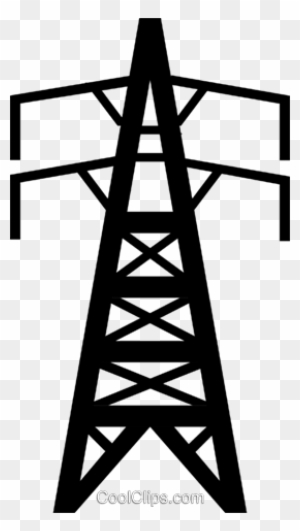 Symbol Of A Hydro Electric Tower Royalty Free Vector - Electric Tower