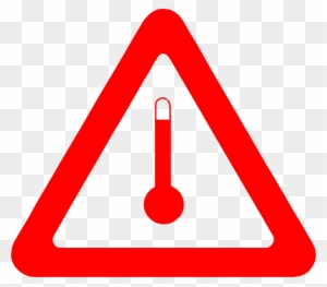 Rising Temperatures Increase The Risk Of Heat-related - Red Triangle Exclamation Mark